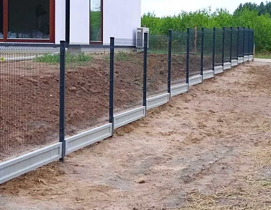 Płoty Ogrodzenia Montaż Dowóz, Ogrodzenie panelowe 3D, podmurówka