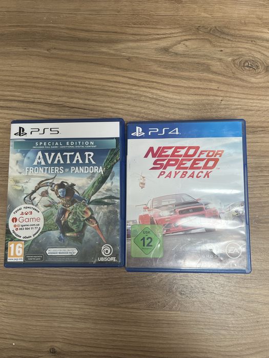 Avatar Frontiers of Pandora PS5 та NFS Payback PS4