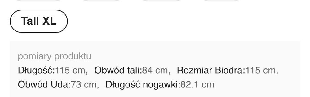 Czarne - proste spodnie TALL XL