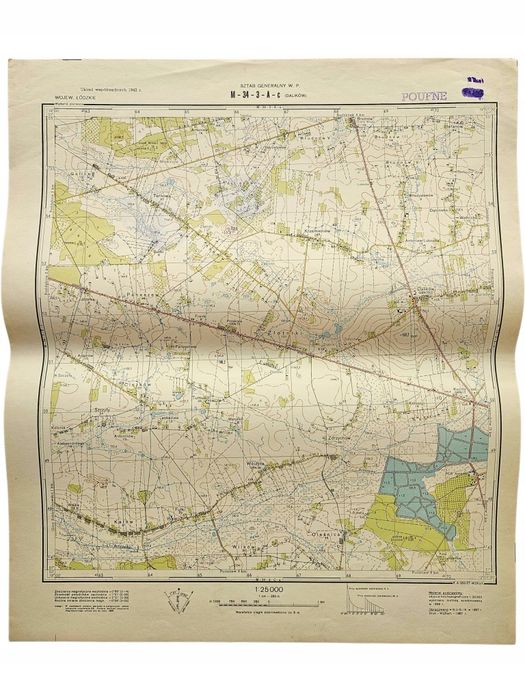 Wojskowa Mapa Topograficzna WP M-34-3-A-c Dalików 1957 Tajne