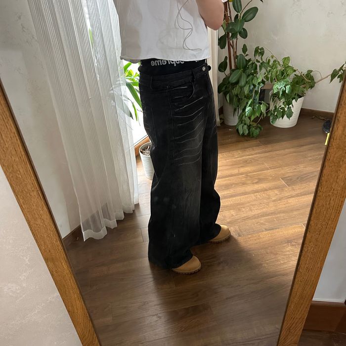 Baggy opium black washed jeans racer balenci jaded racer дуже широкі чорні джинси опіум черные широкие опиум джинсы sk8 y2k skater