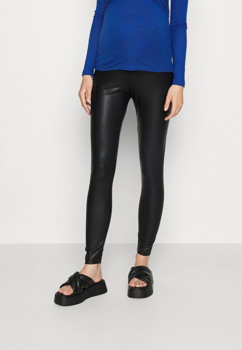 Legginsy ciążowe z ekoskóry Pieces L/XL