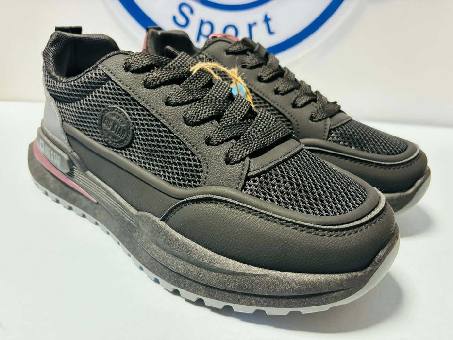 Big Star męskie sneakersy czarne bordo  41 - 44   TT174317