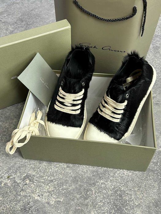 Rick Owens DRKSHDW Fur Ramones jumbo lace laces кеди кросівки