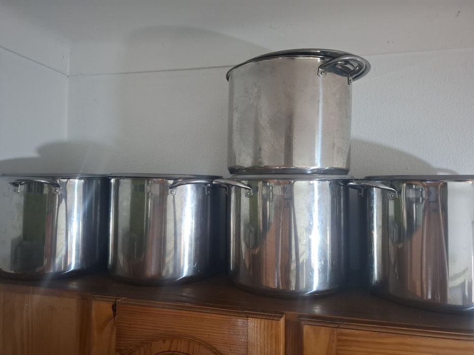 Conjunto de 5 panelas inox0