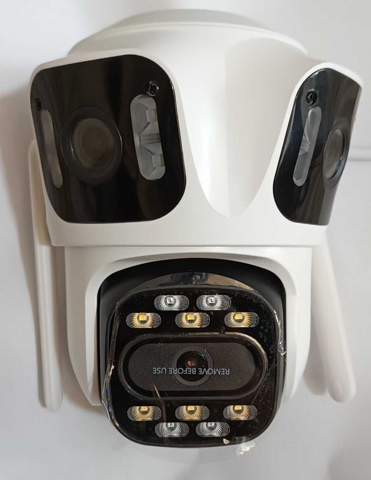 IP WIFI Камера 12МП ТРИ объектива видеонаблюдение Уличная