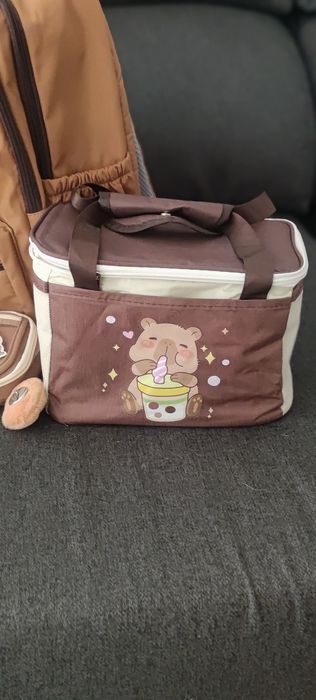 Mochila lancheira escolar capibara