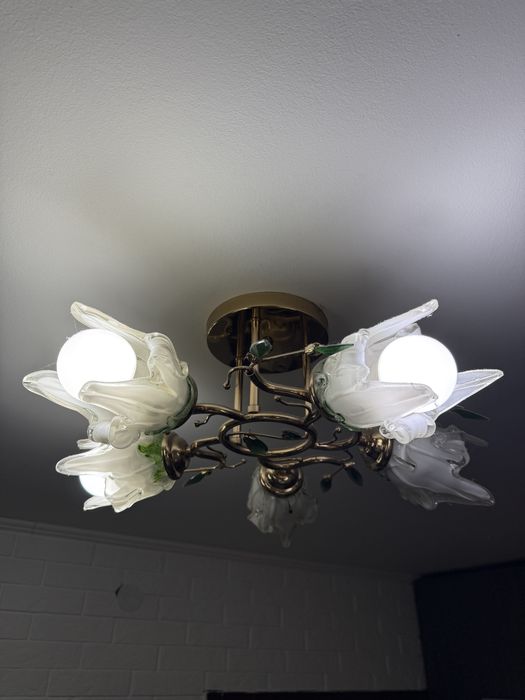 Люстра  з квітковими плафонами