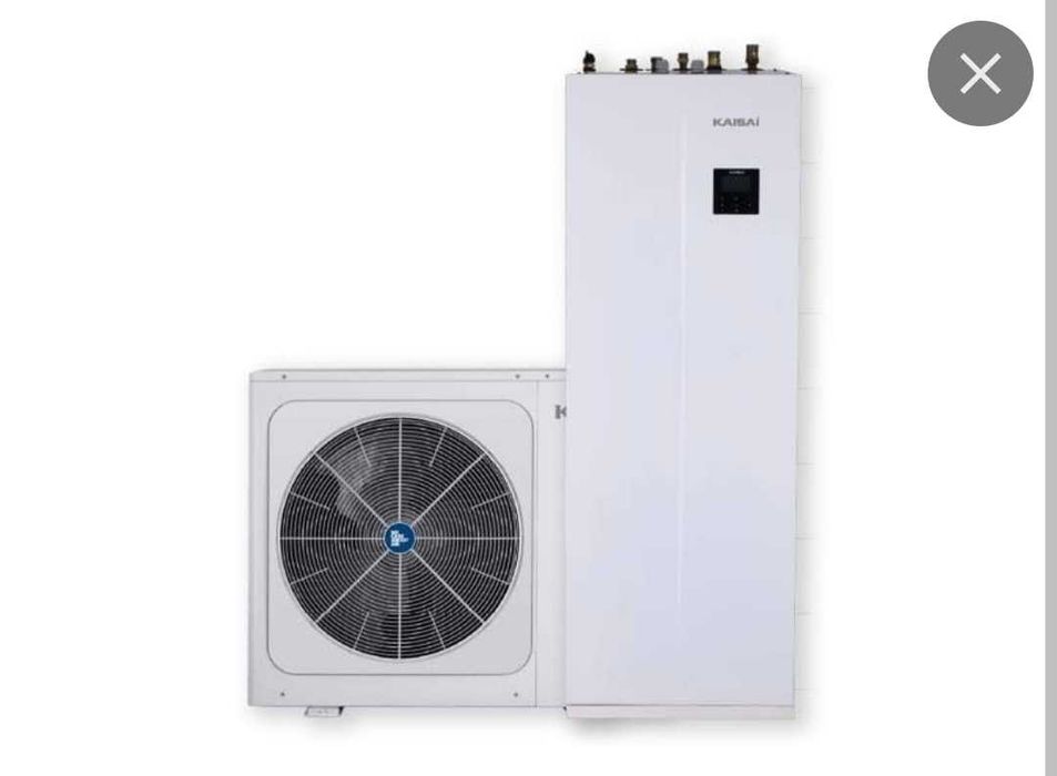 Pompa ciepła KAISAI SPLIT 8kW 1F R32  all in one 240L nierdzewna stal