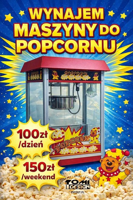Wynajem Profesjonalnej Maszyny do Popcornu HENDI – Hit Twojej Imprezy!