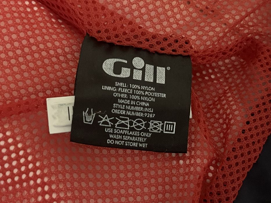 Męska kurtka żeglarska GILL czerwona z kapturem, wodoodporna,rozmiar S