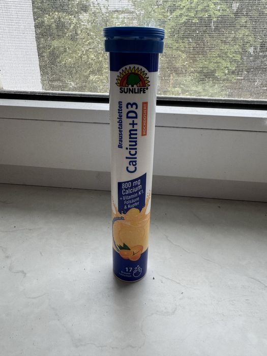Sunlife Calcium + D3 шипучі таблетки 17 шт. Німеччина