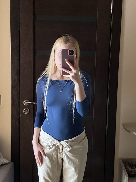 Боді ZARA, синього кольру, вкорочений рукав