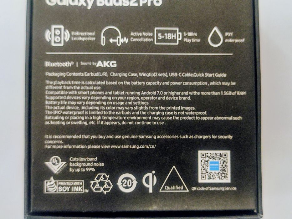 SAMSUNG Galaxy Buds 2 Pro SM-R510 - Color: Phantnom Black