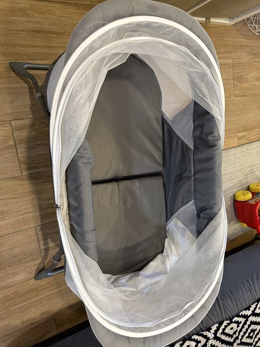 Mini berço Asalvo dobrável trip grey