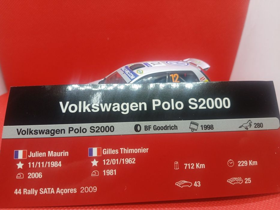 Miniatura 1/43 VW Polo Rally dos Açores  2009