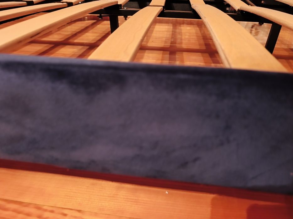 vidaXL Estrutura de cama 120x200 cm tecido azul