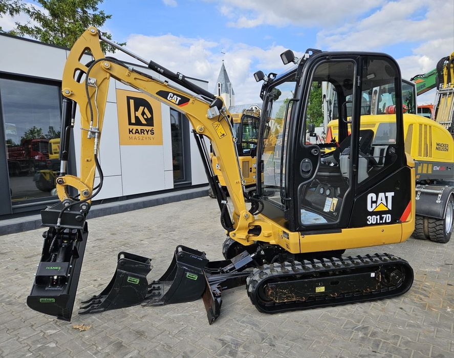 Caterpillar CAT 301.7D | 2017 | 2852 MTH | MINIKOPARKA 301 301.7 301.8 302  Komplet łyżek, STAN PERFEKCYJNY !! Tylko 2800 godzin.