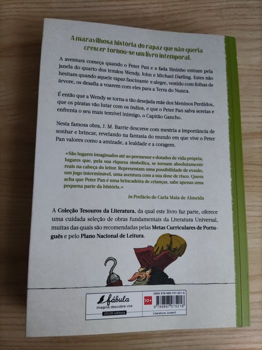 Livro Peter Pan de J. M. Barrie