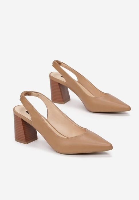 Beżowe czółenka damskie rozm 36 jak nowe