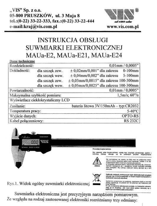 Suwiarkam elektroniczna VIS