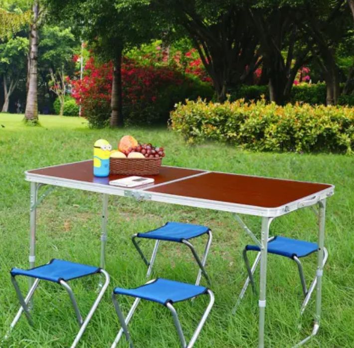 Стіл туристичний складаний для пікніка для риболовлі+ 4 стільці