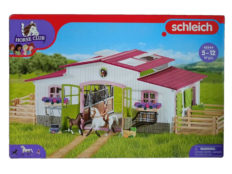 NOWY zestaw Schleich 42344 Centrum jeździeckie stajnia figurki akcesor