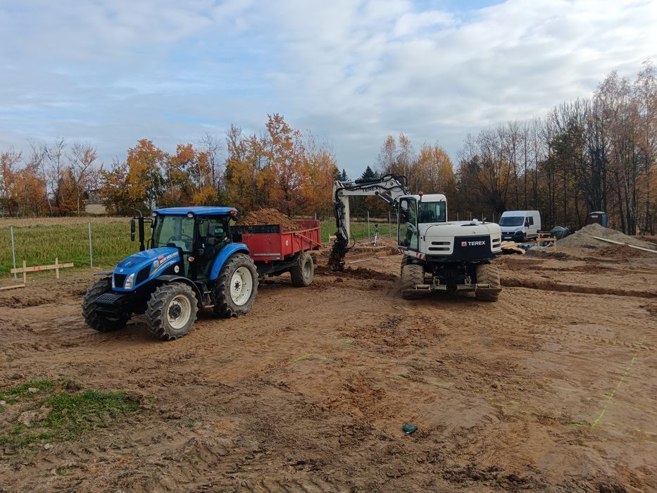 Roboty Ziemne minikoparką, koparką kołową