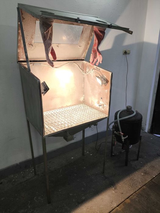 Piaskarka kabinowa i syfonowa zestaw