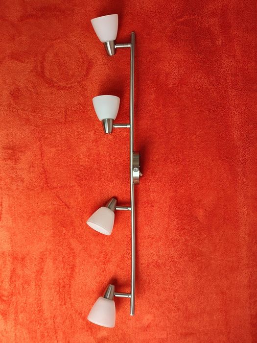 Lampa sufitowa, metalowa, długość, ok 85 cm, 4 punkty, stan idealny