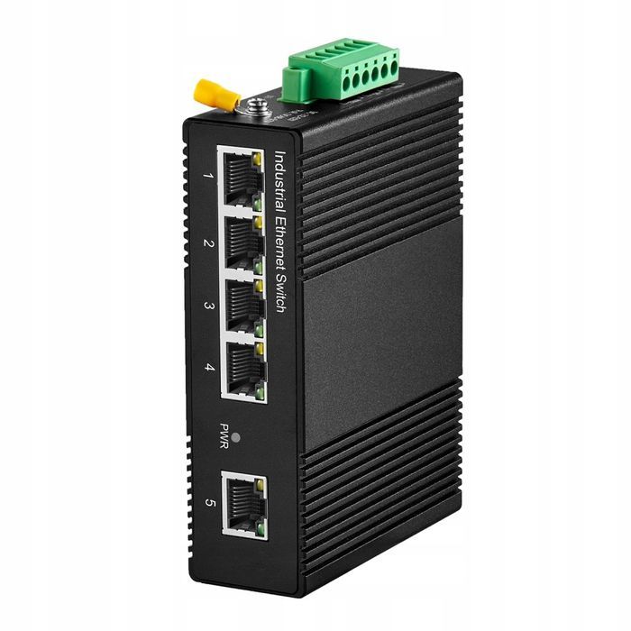 Binardat 5-portowy Gigabit Din Rail Ethernet Switch 4