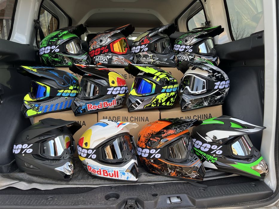 Кроссовый мото шлем эндуро. Новый мотошлем кросовий ендуро