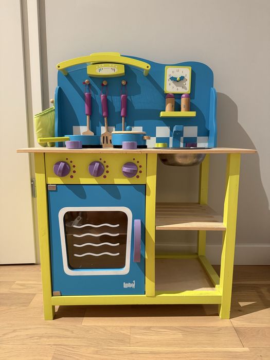 DUZY ZESTAW Kuchnia drewniana LELIN + mnostwo dodatkow!