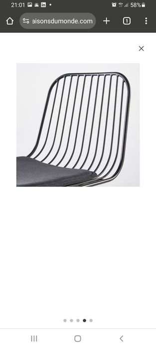 Banco alto em ferro preto