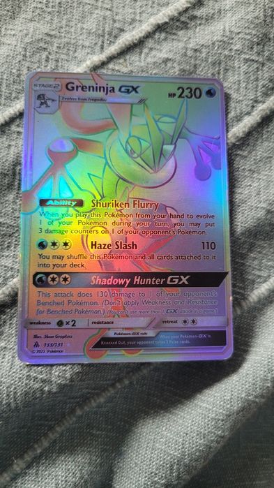 Karta Pokemon Greninja GX z serii Forbidden Light