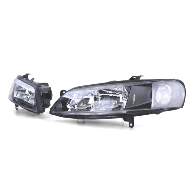 FARÓIS FRONTAIS PARA OPEL VECTRA B 99-02 FUNDO PRETO