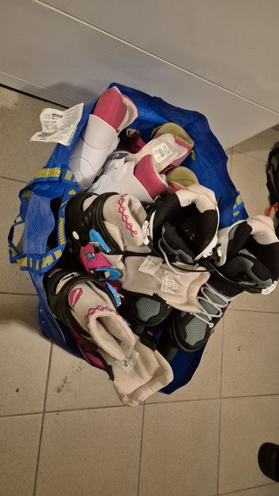 Zestaw łyżwy rolki buty narciarskie