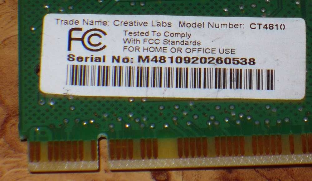 Karta dźwiękowa Creative Labs CT4810 PCI