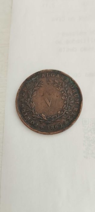 Moeda 5 Réis 1867 Rei D. Luís I ( V Réis)