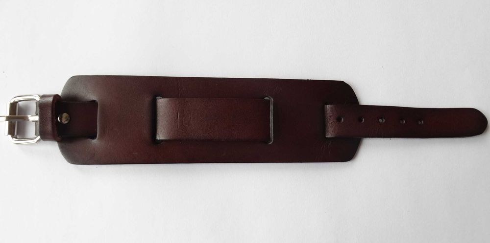 Skórzana bransoletka opaska na nadgarstek retro punk vintage męska