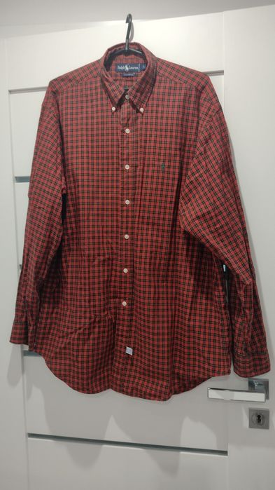 POLO RALPH LAUREN koszula w czerwoną kratę rozmiar L