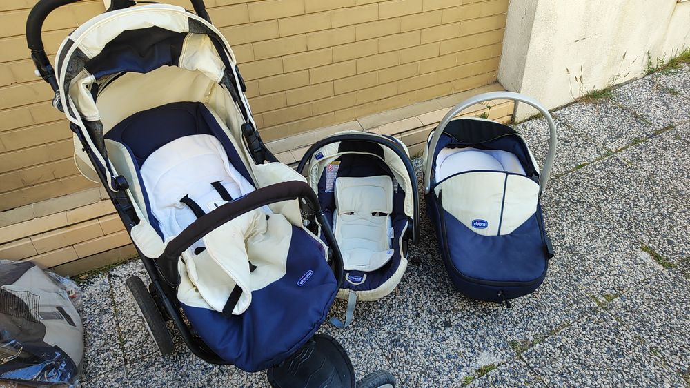 Trio CHICCO azul e bege