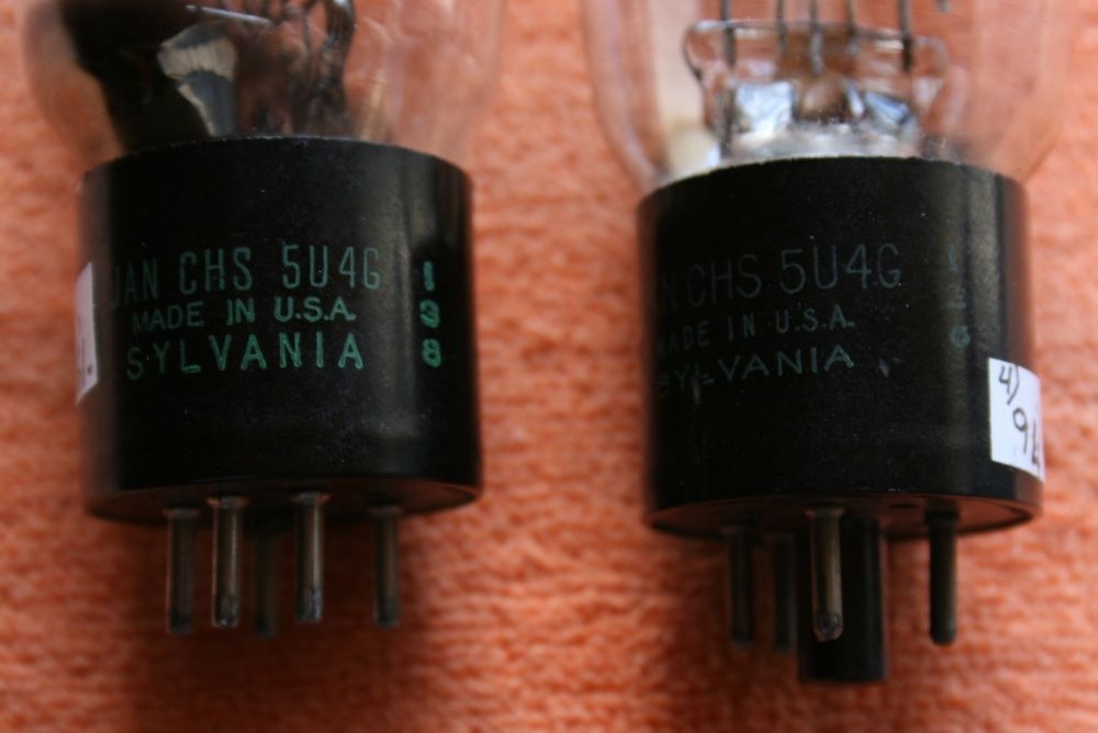 2 X 5U4G Sylvania NOS Tube testado METRIX 310D