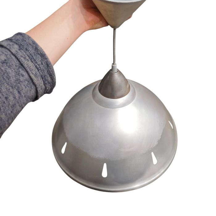 Lampa loft loftowa industrialna sufit srebrna