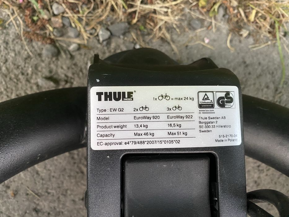 Bagażnik Thule na dwa rowery