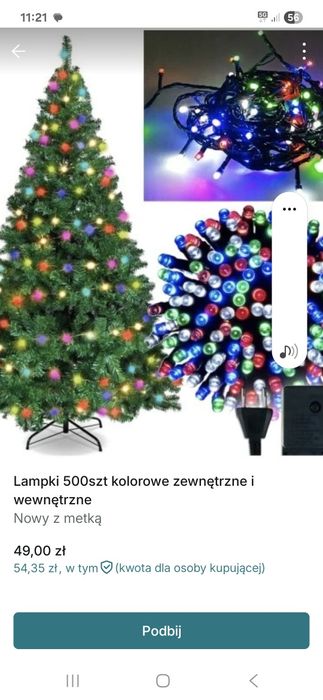 500 led 35m Lamki choinkowe