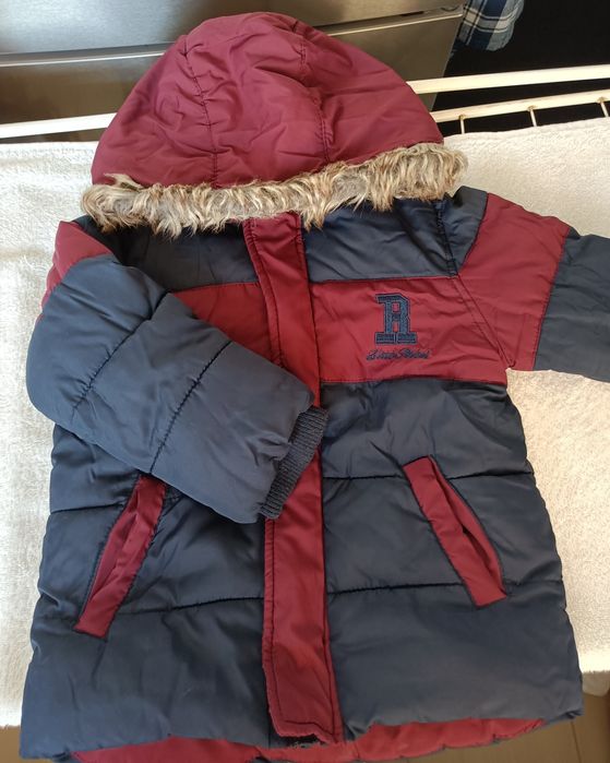 Zimowa kurtka i spodnie narciarskie w rozmiarze 86-92