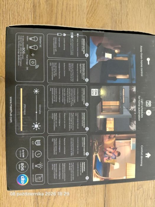 Zestaw podstawowy Philips Hue STARTER KIT 2xE27/9,5W+mostek (HUE bridge)