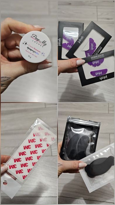 Zestaw do stylizacji rzęs metodą uv komplet