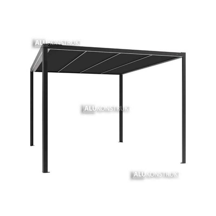 Pergola FIT Wolnostojąca 400x400 Grafit Oświetlenie LED z napędem
